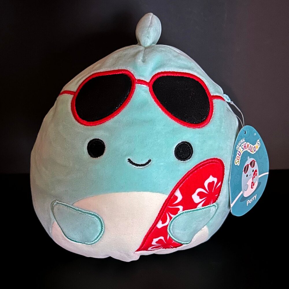 New with Tags Original Squishmallow "Perry The Surfer Dolphin" 8"